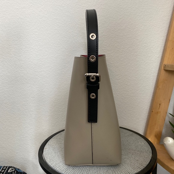 Gray/Taupe Christian Laurier Paris Amy Leather Tote Bag - Picture 4 of 10